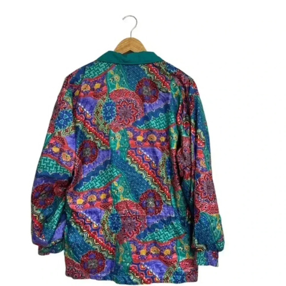 Vintage Lavon 90's Windbreaker Jacket Size Large Multi Color Golden Girls - Picture 2 of 11